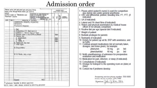 Admission order
 