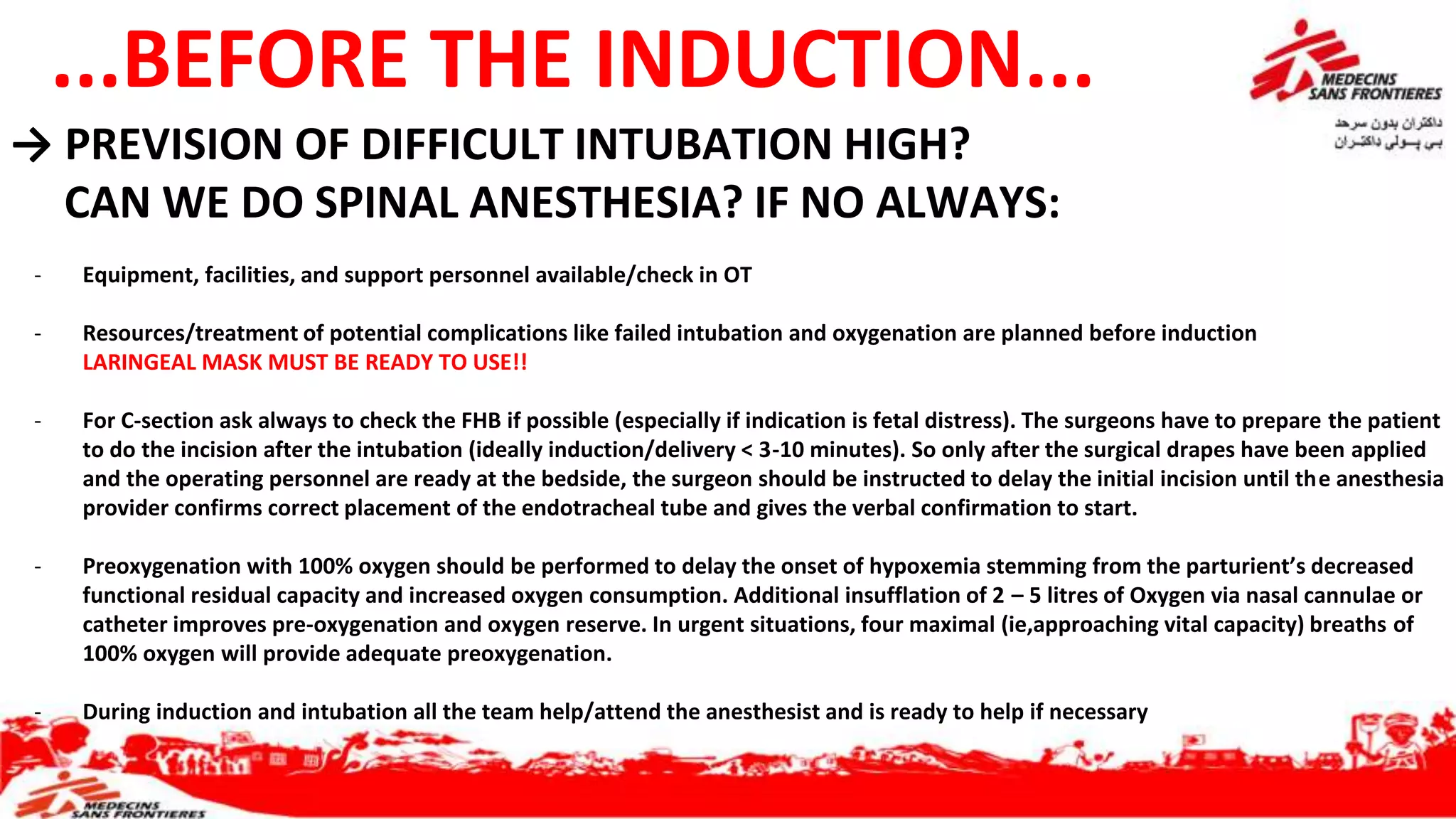 General anesthesia & obstetrics part II | PPTX