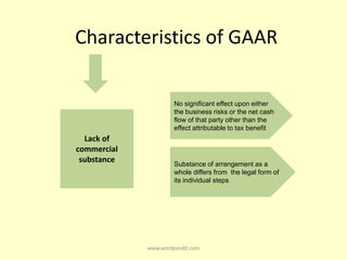 Api Gaar General anti avoidance rule(gaar) | PPTX
