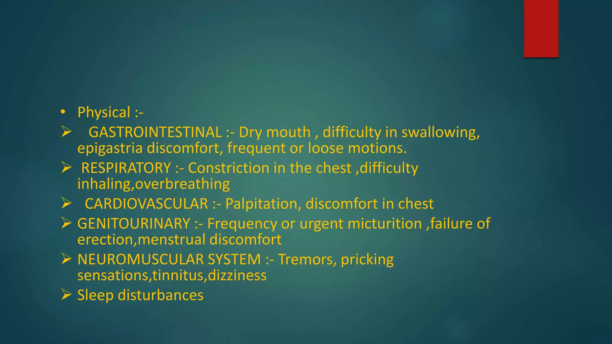 General Dysfunction General anxiety disorder | PPTX