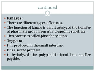 General applications of enzymes ppt | PPTX