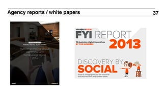 37Agency reports / white papers
 