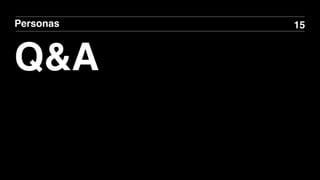 Q&A
15Personas
 