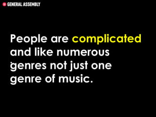 People are complicated
and like numerous
.
genres not just one
genre of music.

 