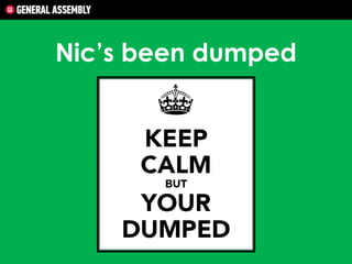 Nic’s been dumped

 