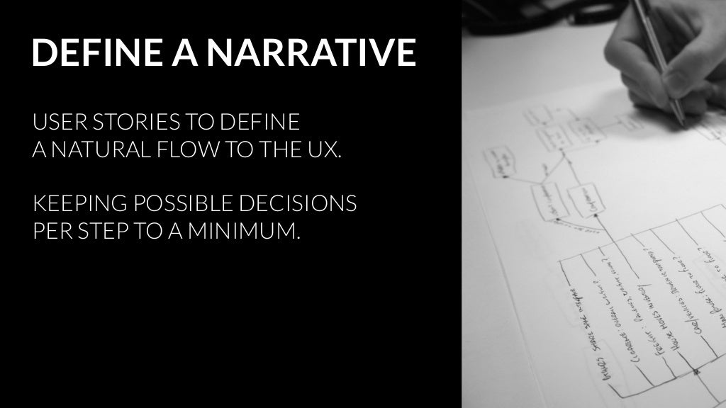 DEFINE A NARRATIVE USER STORIES