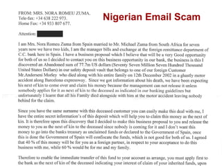 Nigerian Email Scam 