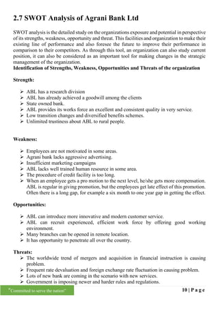 General banking activities and financial analysis of Agrani Bank Ltd | PDF