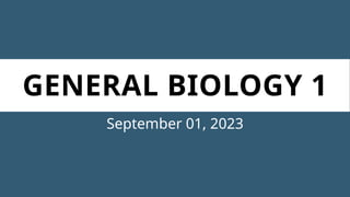 GENERAL BIOLOGY 1 Powerpoint Presentation | PPTX