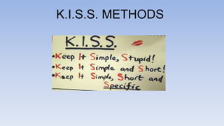 K.I.S.S. METHODS
 