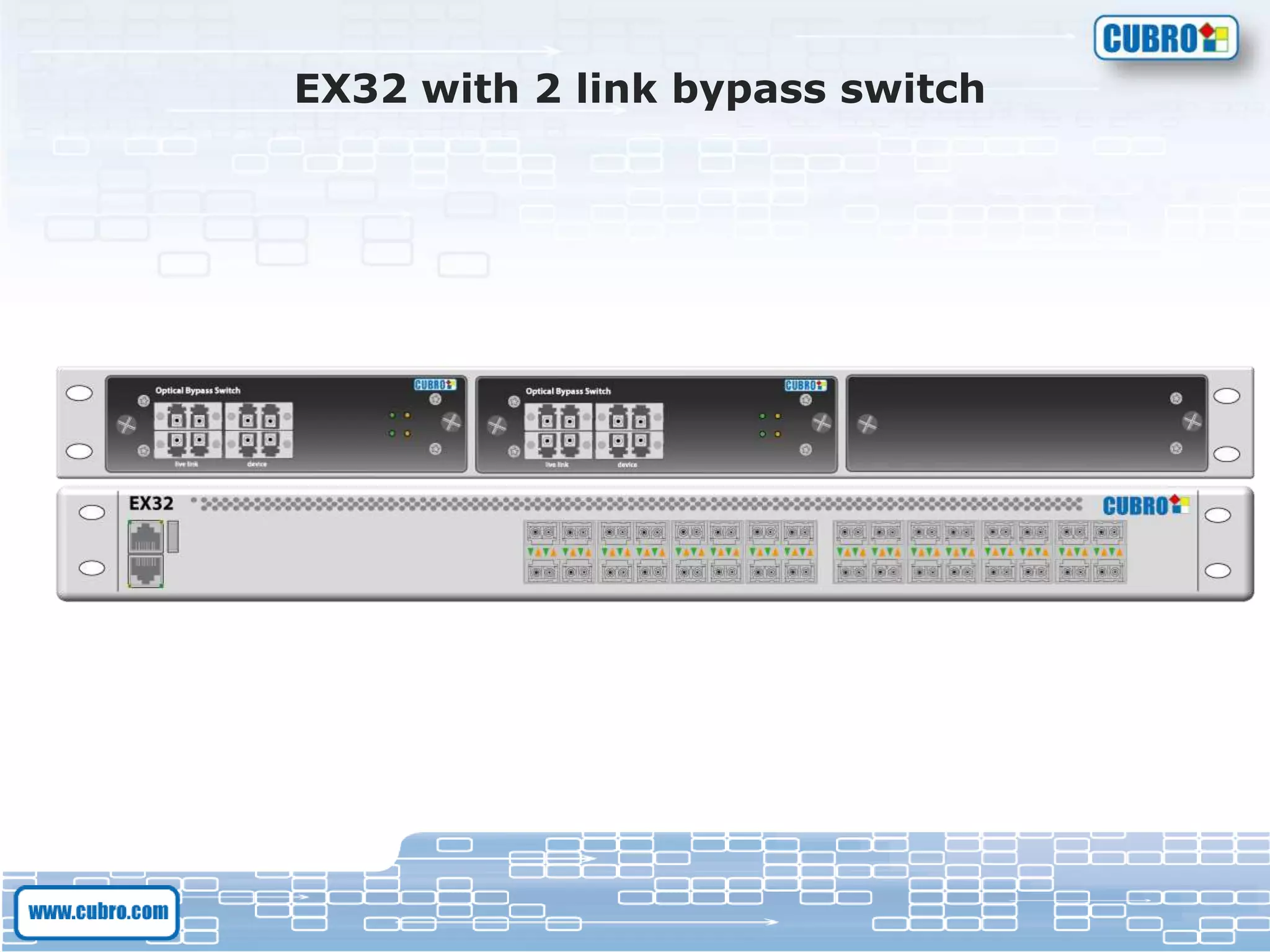 EX32 with 2 link bypass switch
 