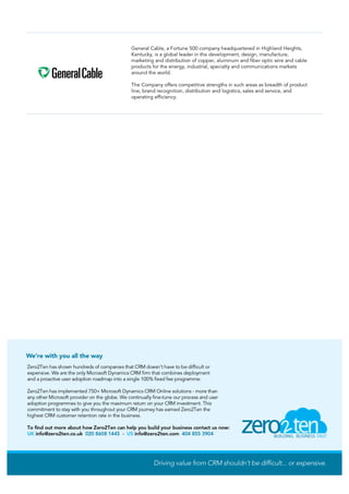 General Cable Case Study | PDF