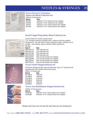 General Catalog of Omni Medical Supply | PDF