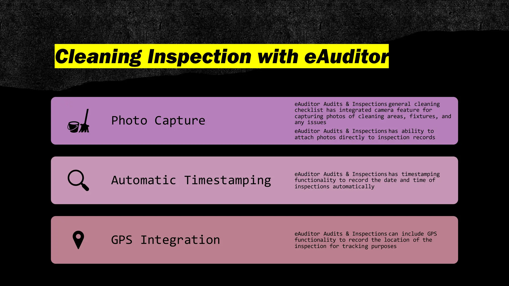 General Cleaning Inspection Eauditor Audits Inspections Ppt Free