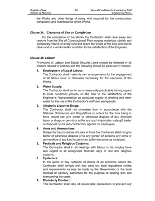 GENERAL CONDITIONS FOR CONTRACTS OF CIVIL ENGINEERING WORKS | PDF