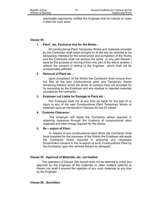 GENERAL CONDITIONS FOR CONTRACTS OF CIVIL ENGINEERING WORKS | PDF