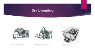 Dry blending
 