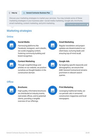 general contractor business plan example | PDF