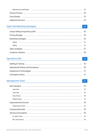 general contractor business plan example | PDF