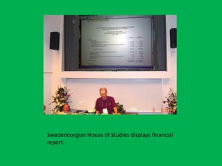Swedenborgian House of Studies displays financial report.