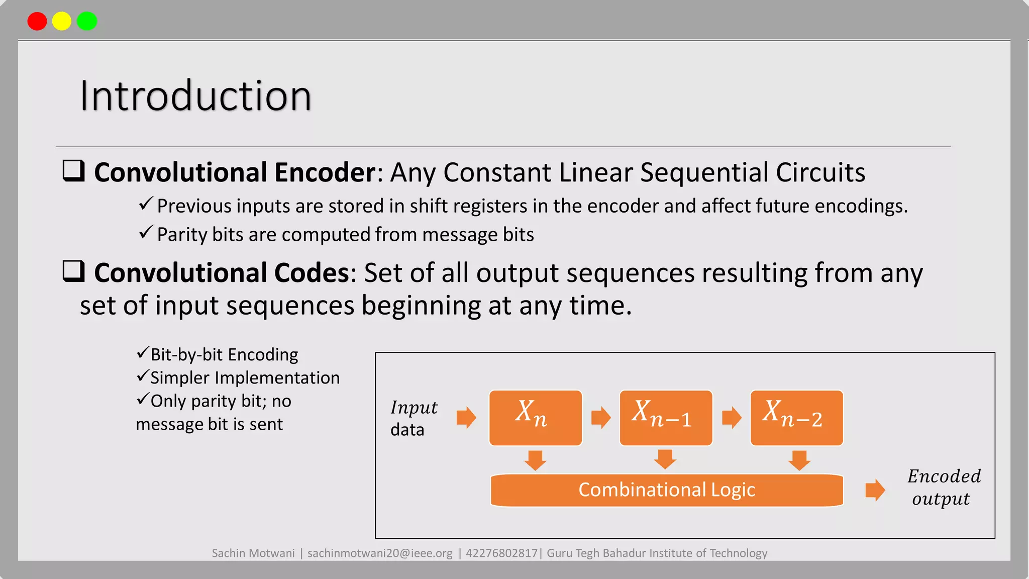 General Convolutional Encoder | PPT