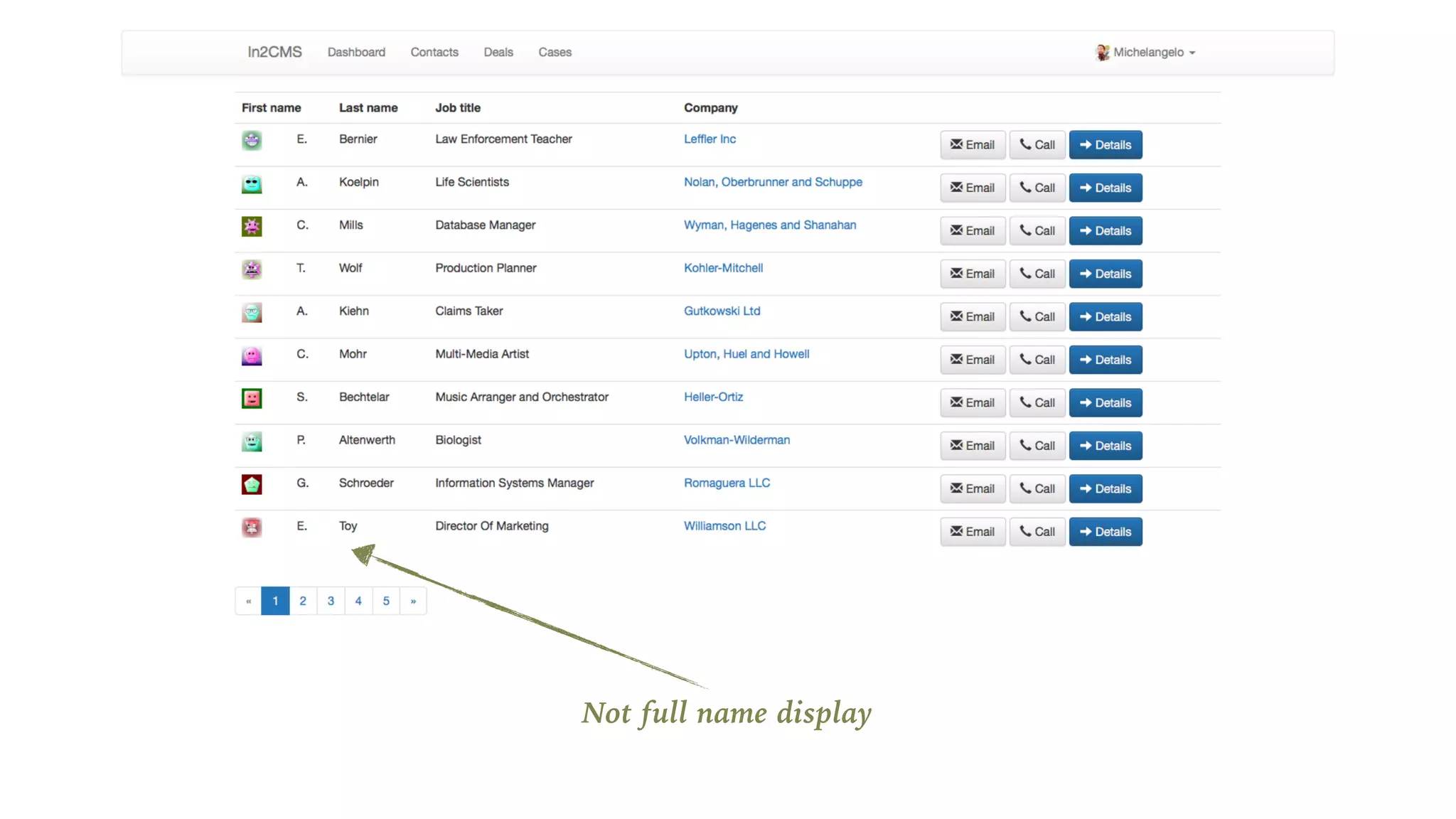 Not full name display
 