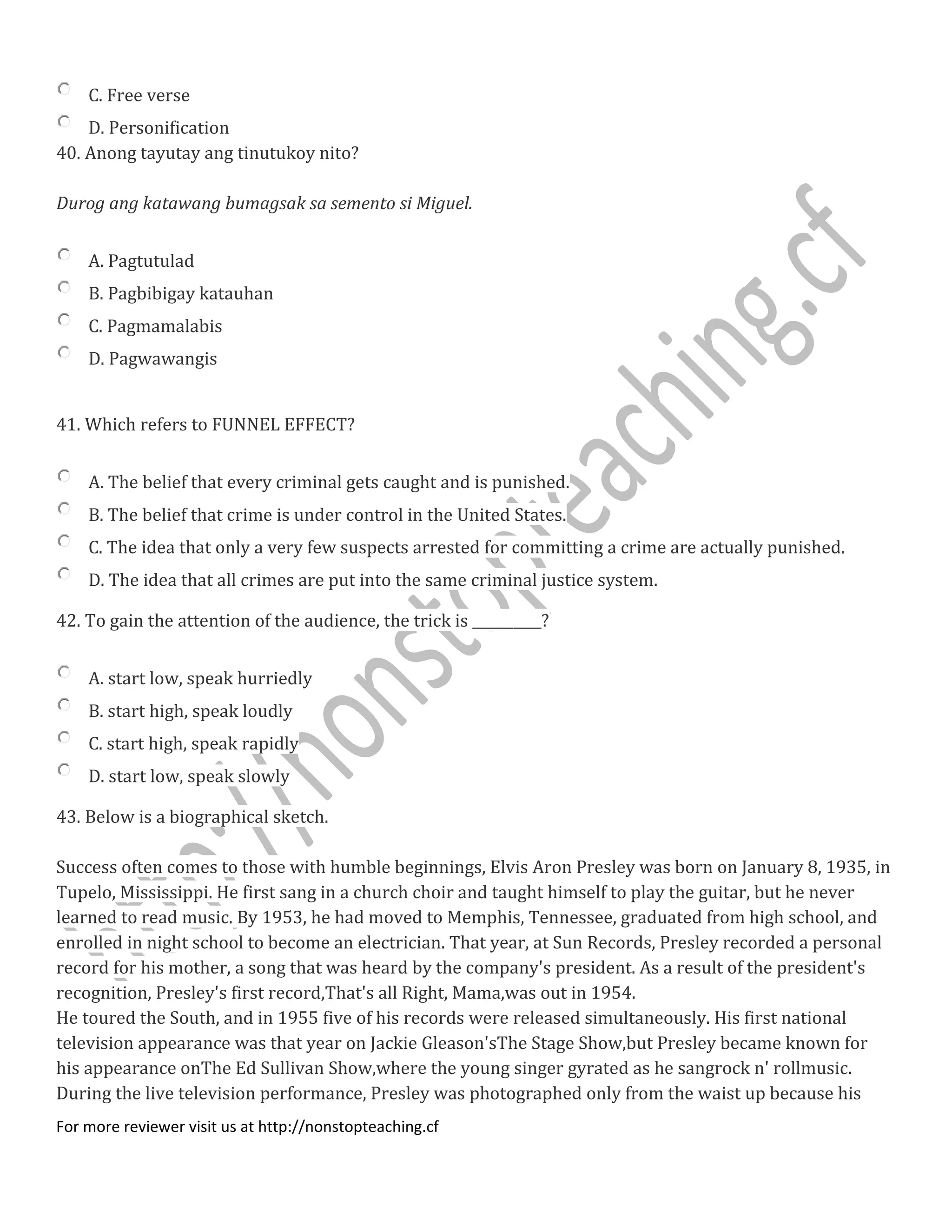 LET Sample Exam General education set a | DOC