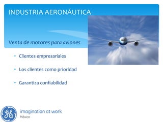 Venta de motores para aviones Clientes empresariales Los clientes como prioridad Garantiza confiabilidad INDUSTRIA AERONÁUTICA 