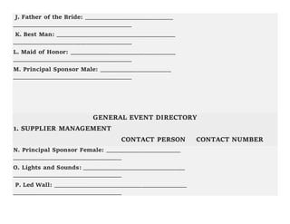 General Event Directory | DOCX