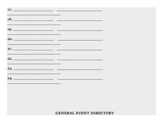 General Event Directory | DOCX