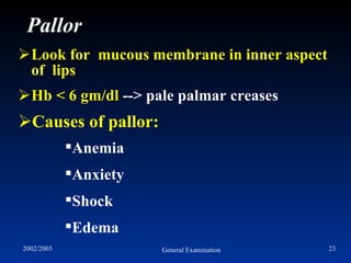 History Taking &General examination | PPT