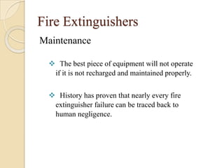 Fire ExtinguishersNewer extinguishers now carry aPictograph Labeling System