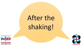 After the
shaking
After the
shaking!
 