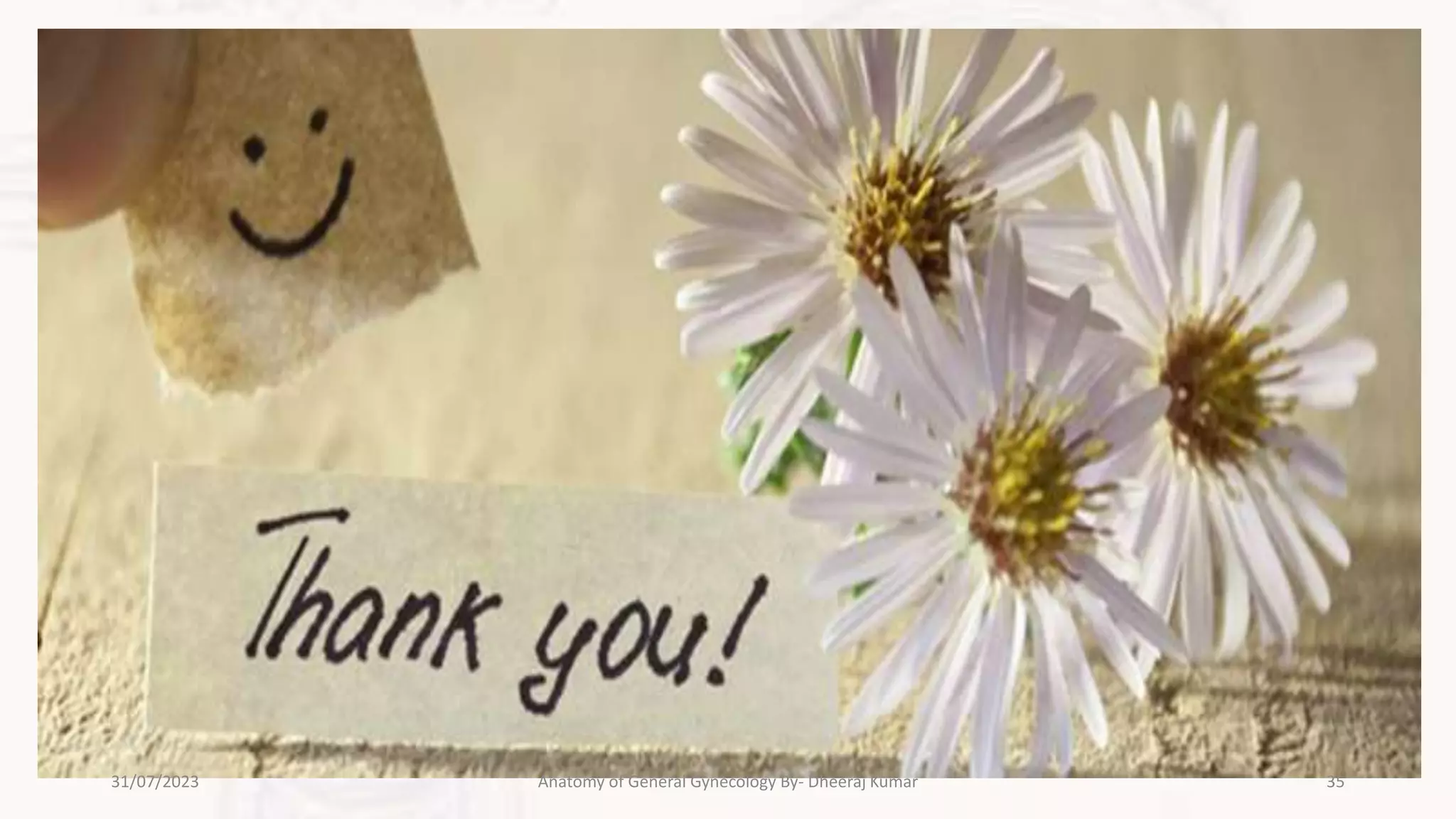 31/07/2023 Anatomy of General Gynecology By- Dheeraj Kumar 35
 