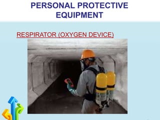 PERSONAL PROTECTIVE
EQUIPMENT
RESPIRATOR (OXYGEN DEVICE)
 