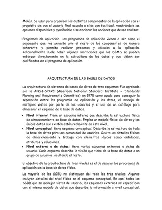 Generalidades bases de datos