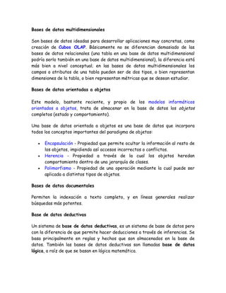 Generalidades bases de datos