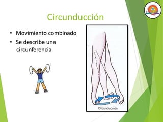 Circunducción
• Movimiento combinado
• Se describe una
circunferencia
 