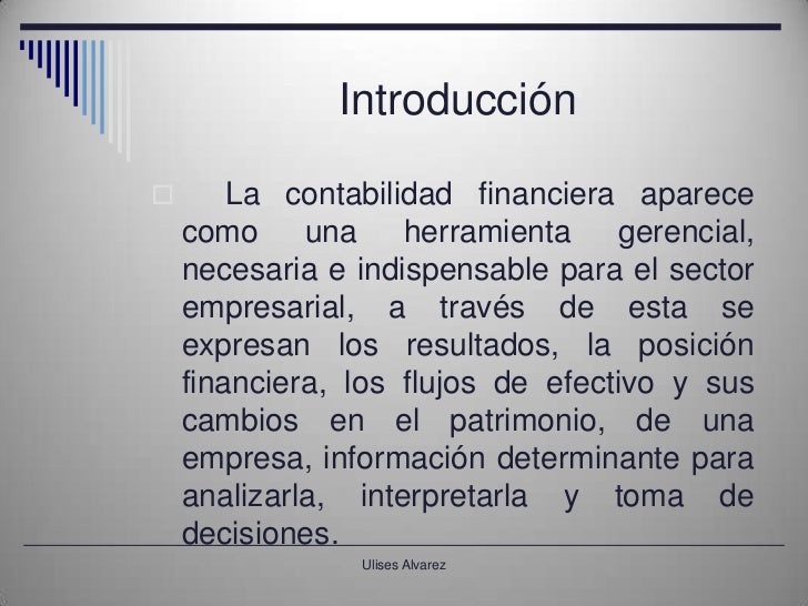 Generalidades de la Contabilidad