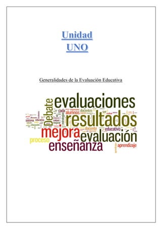 Generalidades de la Evaluación Educativa
 