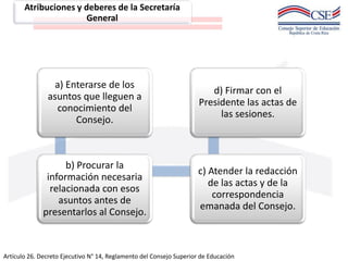 Generalidades del Consejo Superior de Educación | PDF