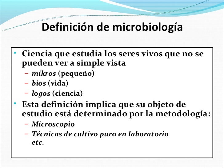 Resultado de imagen para Qué es la microbiologÃa