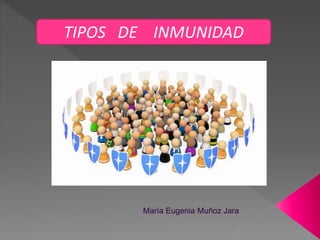 TIPOS DE INMUNIDAD
María Eugenia Muñoz Jara
 