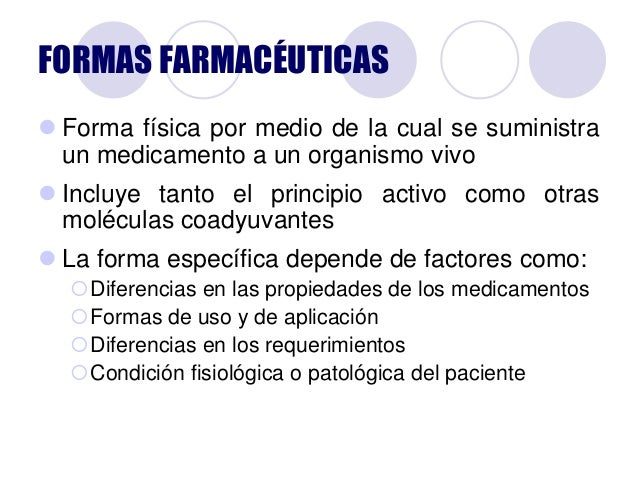 Presentacion Y Forma Farmaceutica De Los Medicamentos