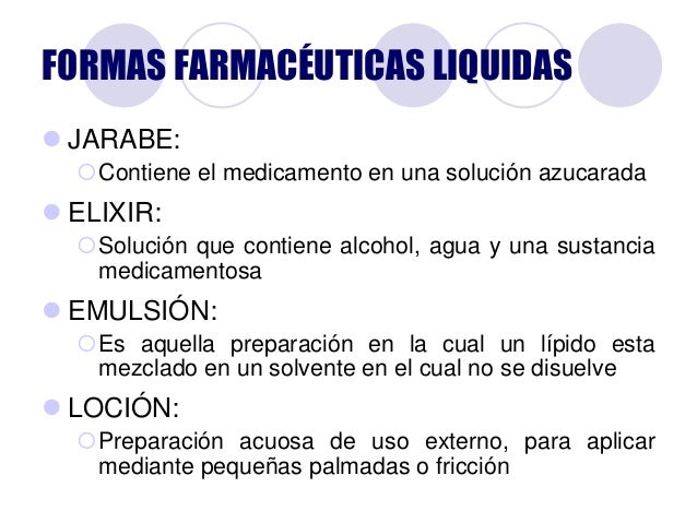 Generalidades formas farmaceuticas