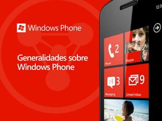 Generalidades sobre
Windows Phone
 