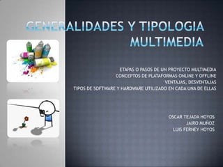 GENERALIDADES Y TIPOLOGIA MULTIMEDIA ,[object Object]