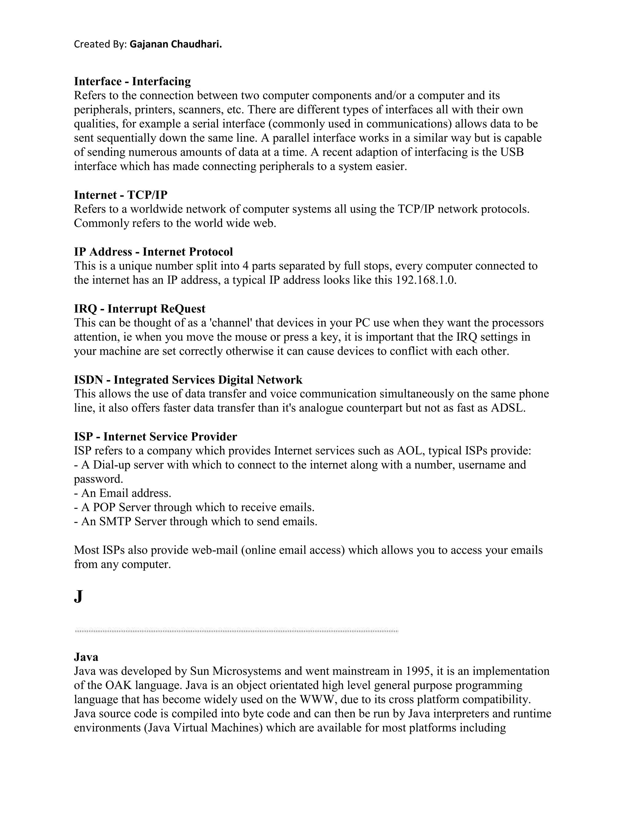 General Information About Information Technologies