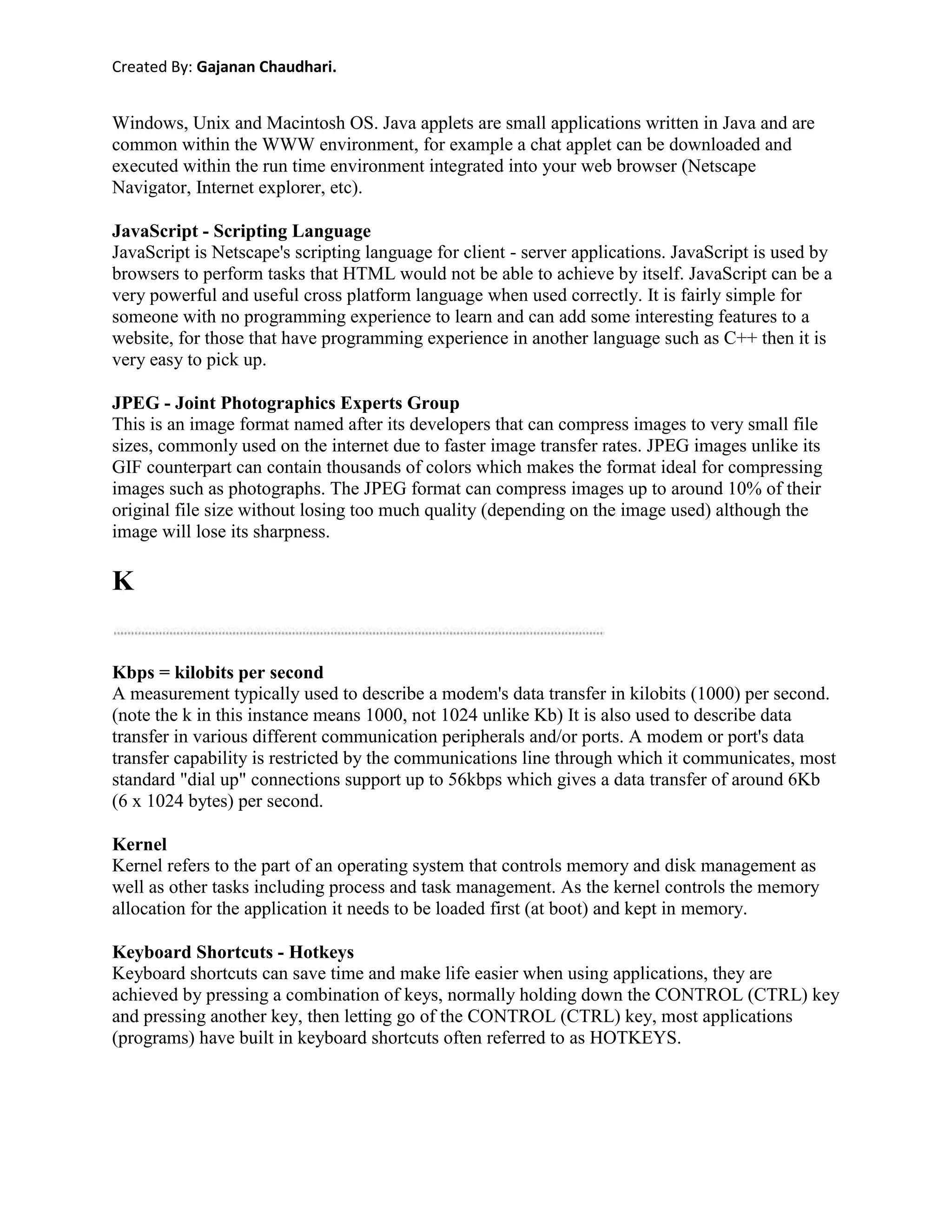 General Information About Information Technologies