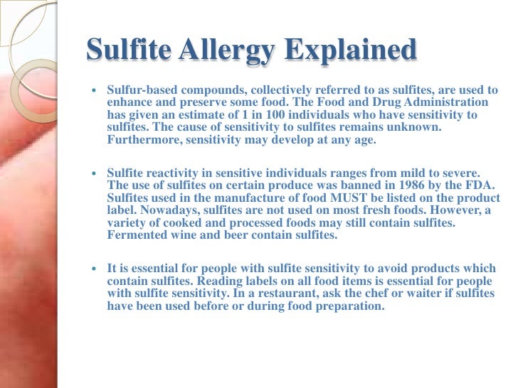 General information on hypersensitivity